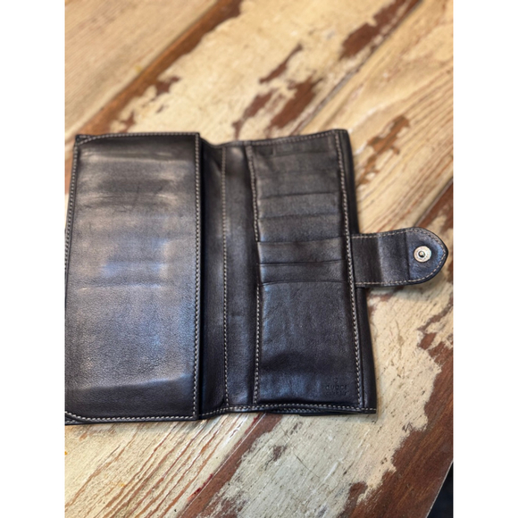 GUCCI | Brown GG Canvas and Leather Bi-Fold Long Wallet - Picture 5 of 7